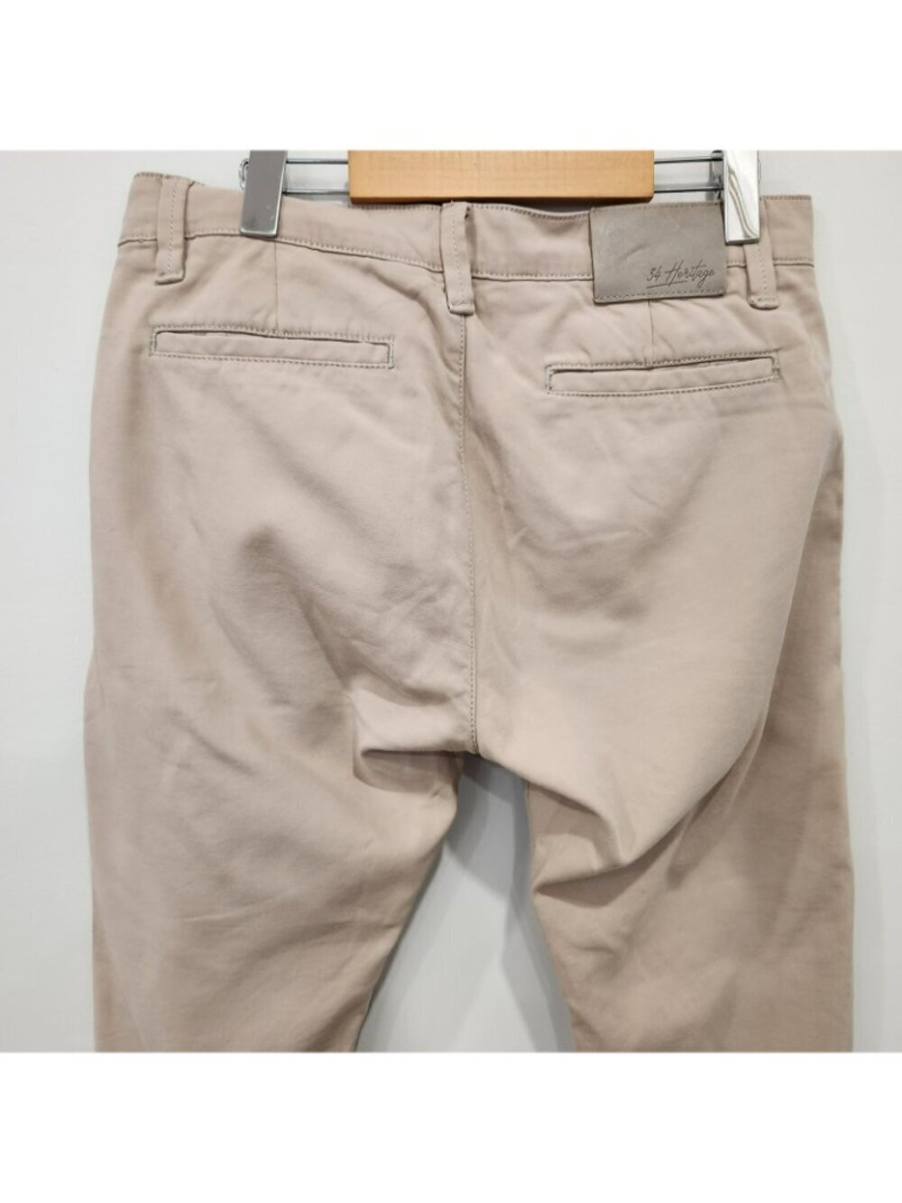 VTG 34 Heritage Verona Mid Rise Slim Leg Pants Mens Tag 31x34 Fits 32x27 Beige - Picture 4 of 14